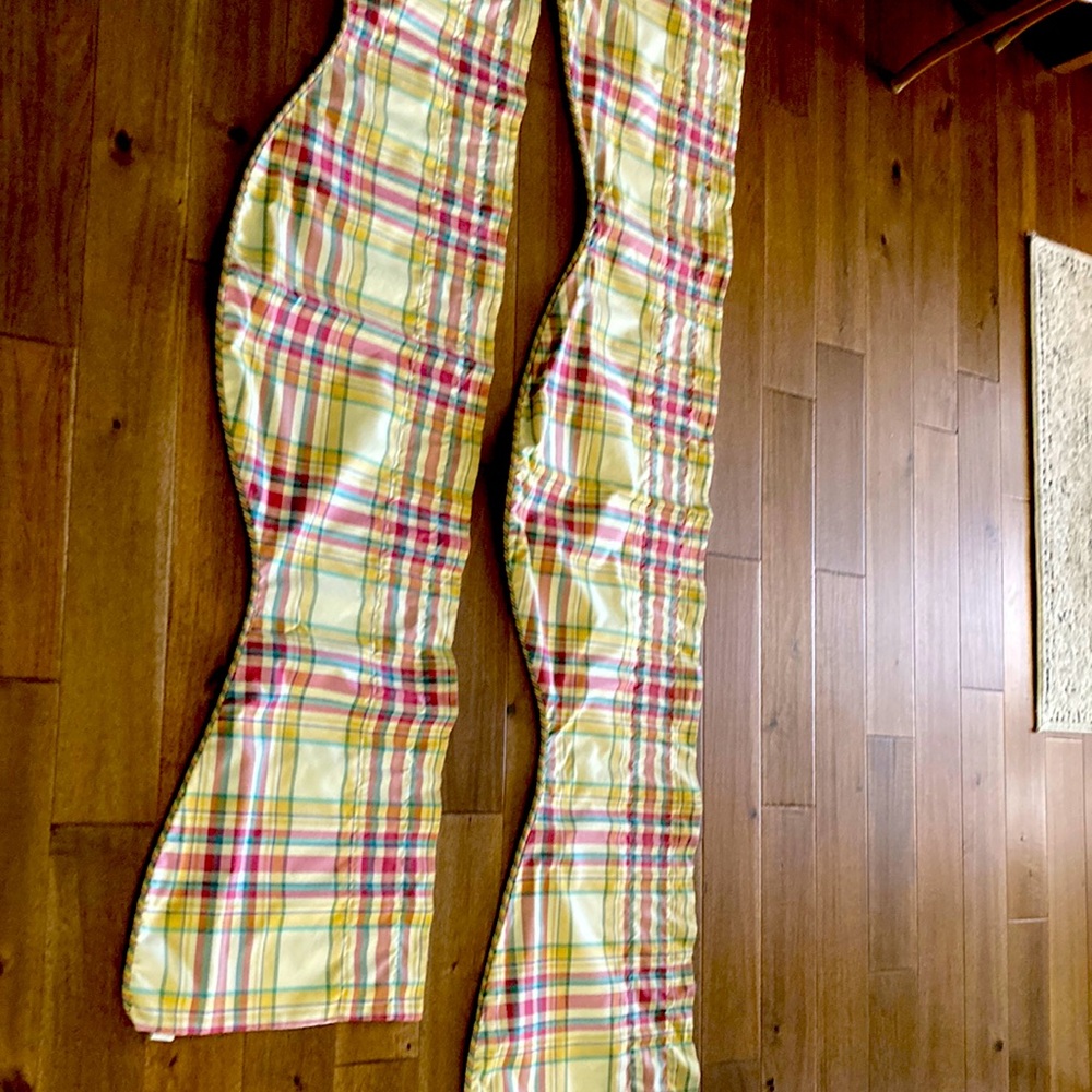Plaid window valance